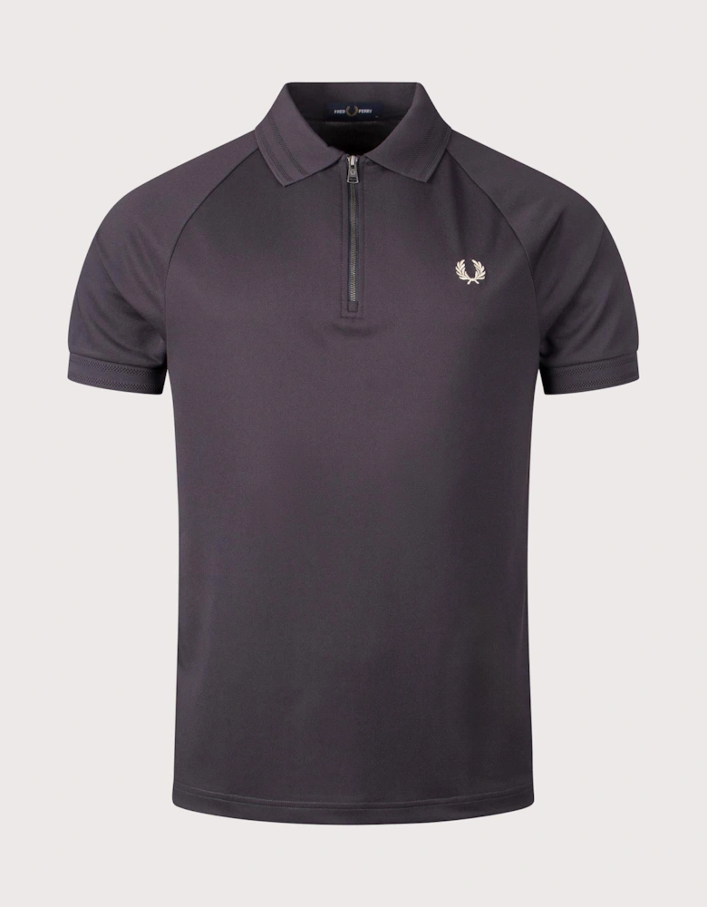 Zip Neck Polo Shirt