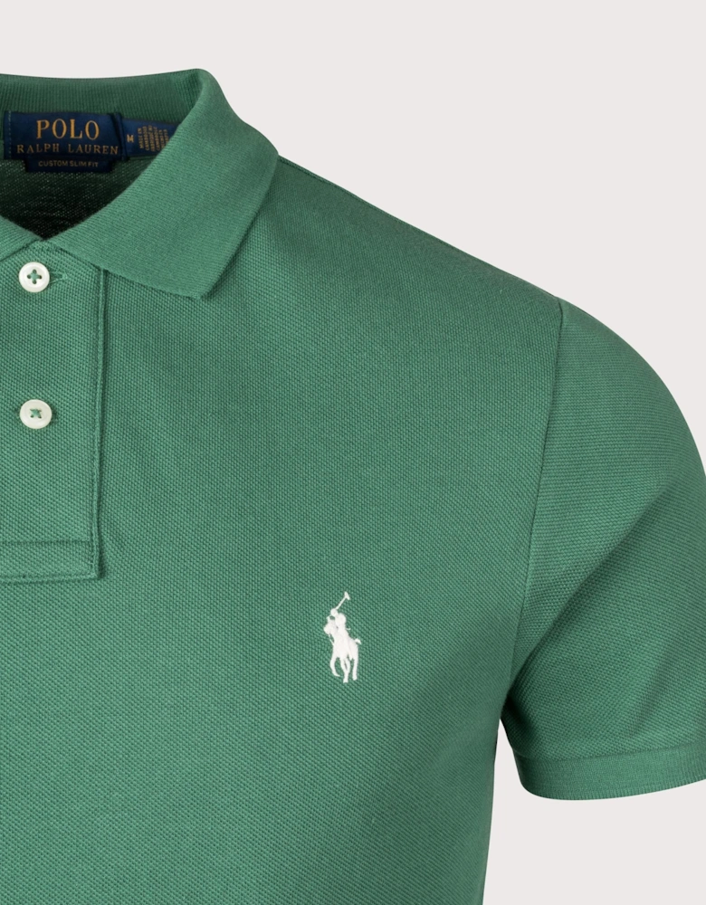 Custom Slim Fit Mesh Polo Shirt