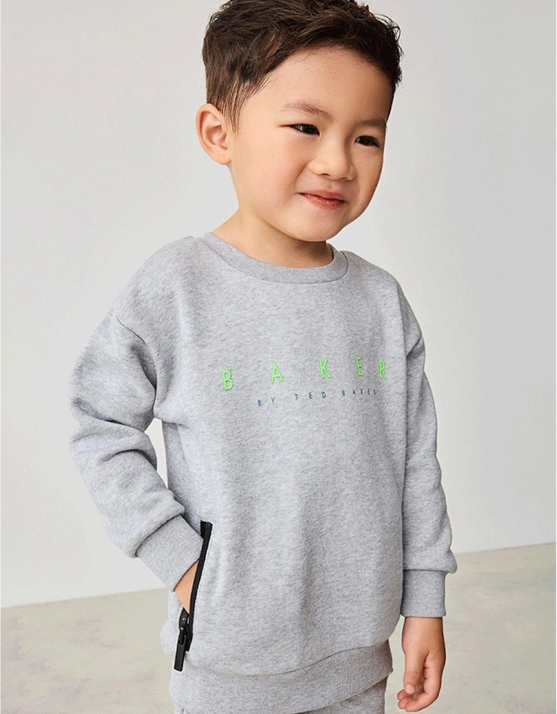 Baby Boys Crew Neck Set - Grey