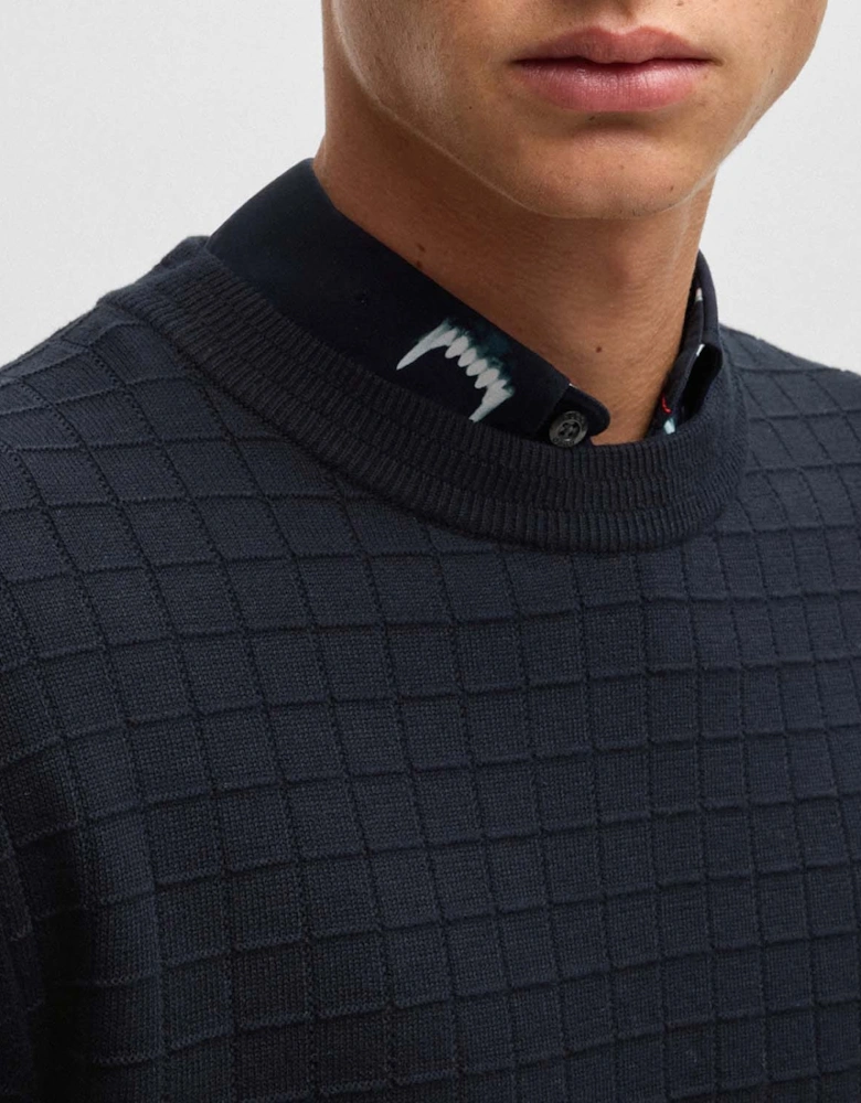 Scoult Grid Pattern Regular-Fit Sweater