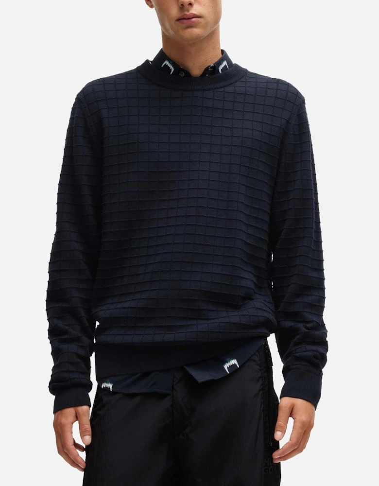 Scoult Grid Pattern Regular-Fit Sweater