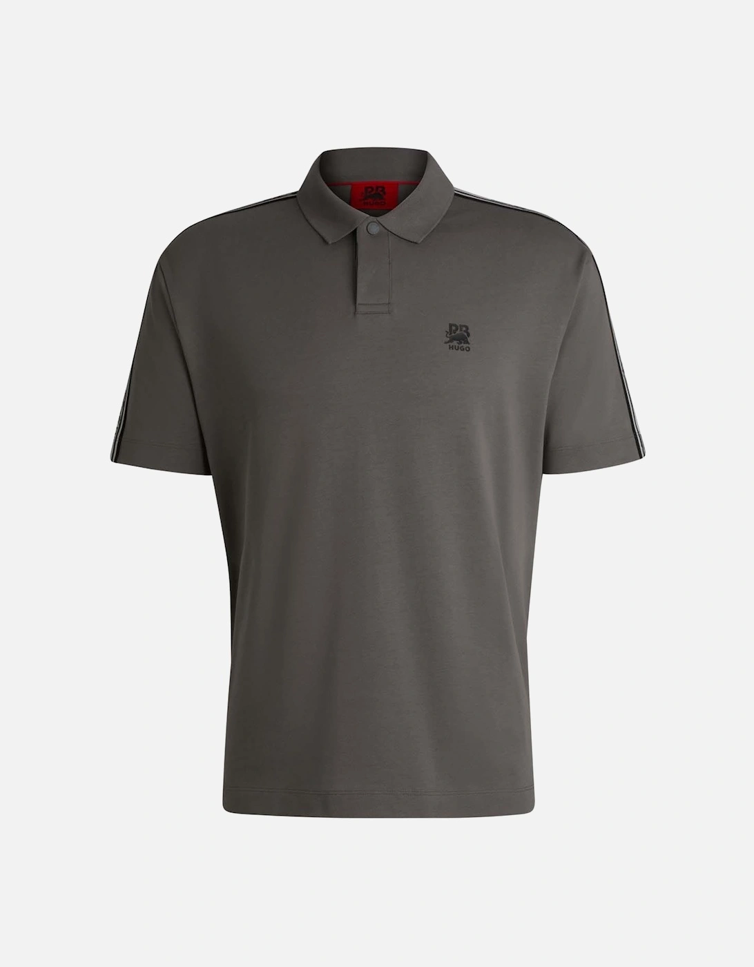 Men's HUGO X RB Branded Tape Polo Shirt - Grey - Size: 42