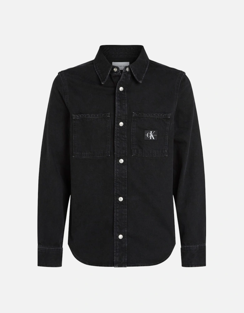 Logo Patch Denim Shirt