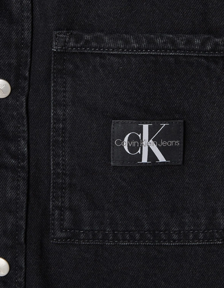 Logo Patch Denim Shirt