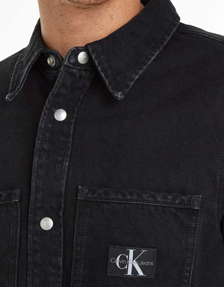 Logo Patch Denim Shirt