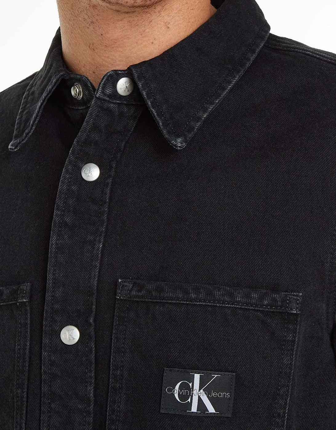 Logo Patch Denim Shirt