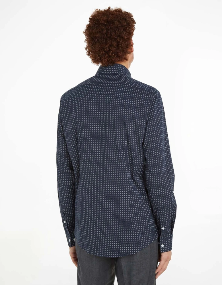 Micro Print Poplin Shirt