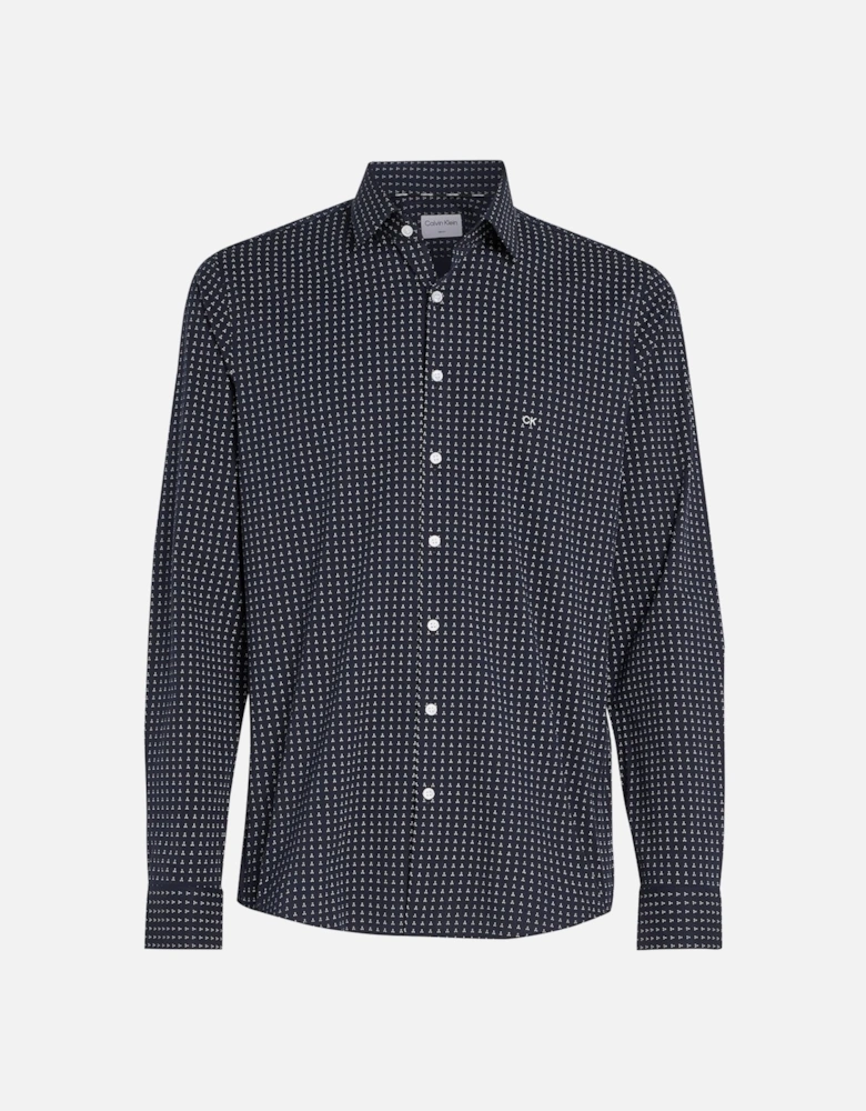 Micro Print Poplin Shirt