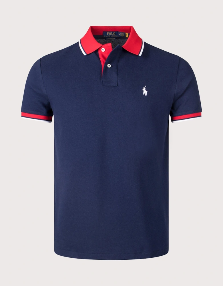 Custom Slim Fit Mesh Polo Shirt