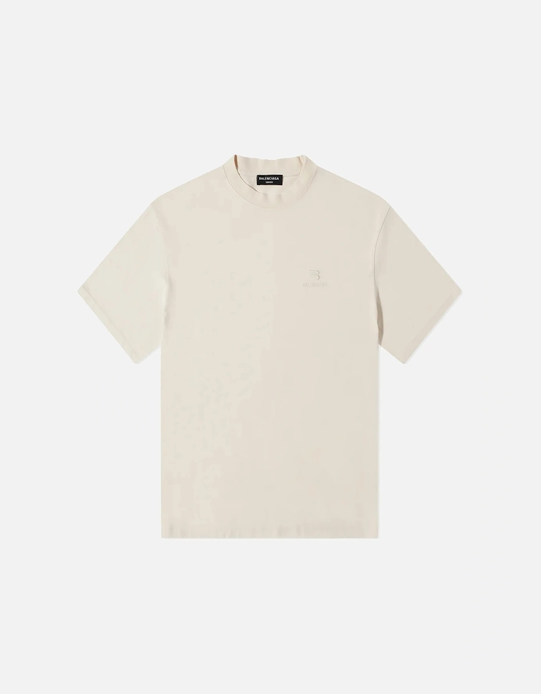 Embroidered Logo Boxy Fit T-Shirt in Chalky White, 3 of 2