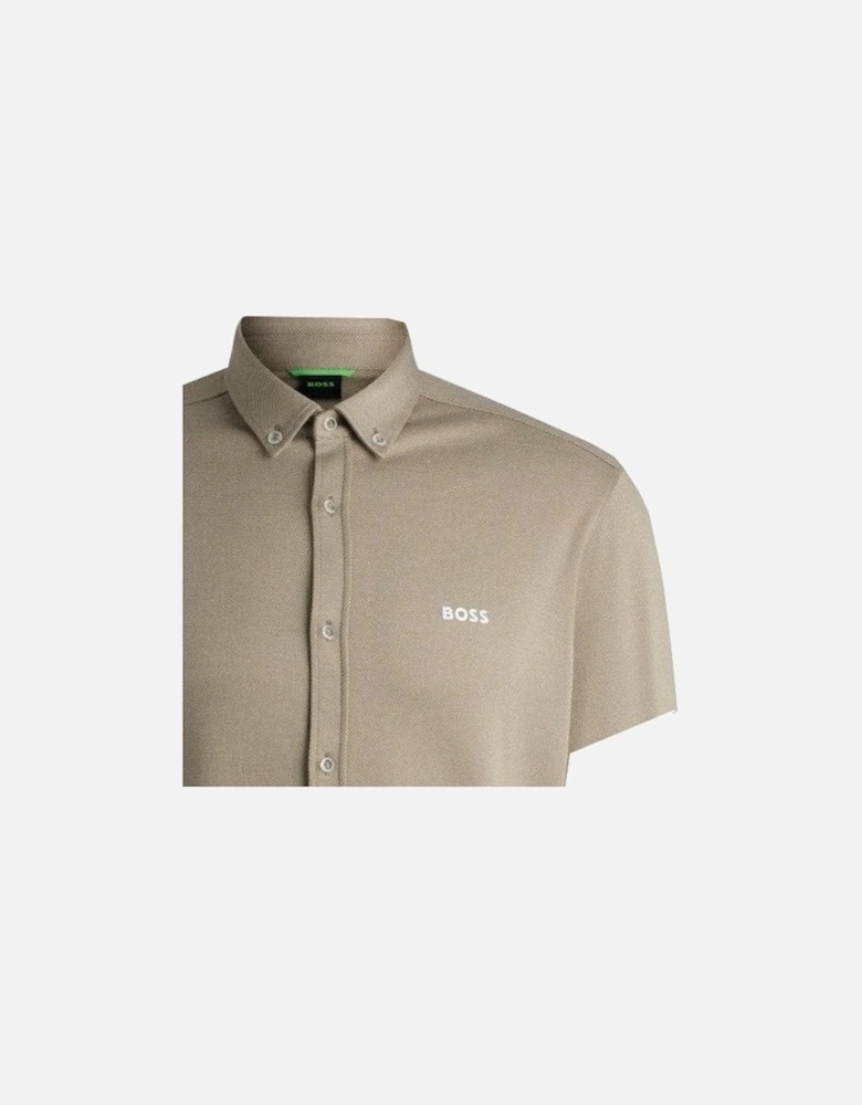 Beige Motion Short Sleeved Shirt