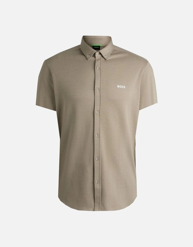 Beige Motion Short Sleeved Shirt