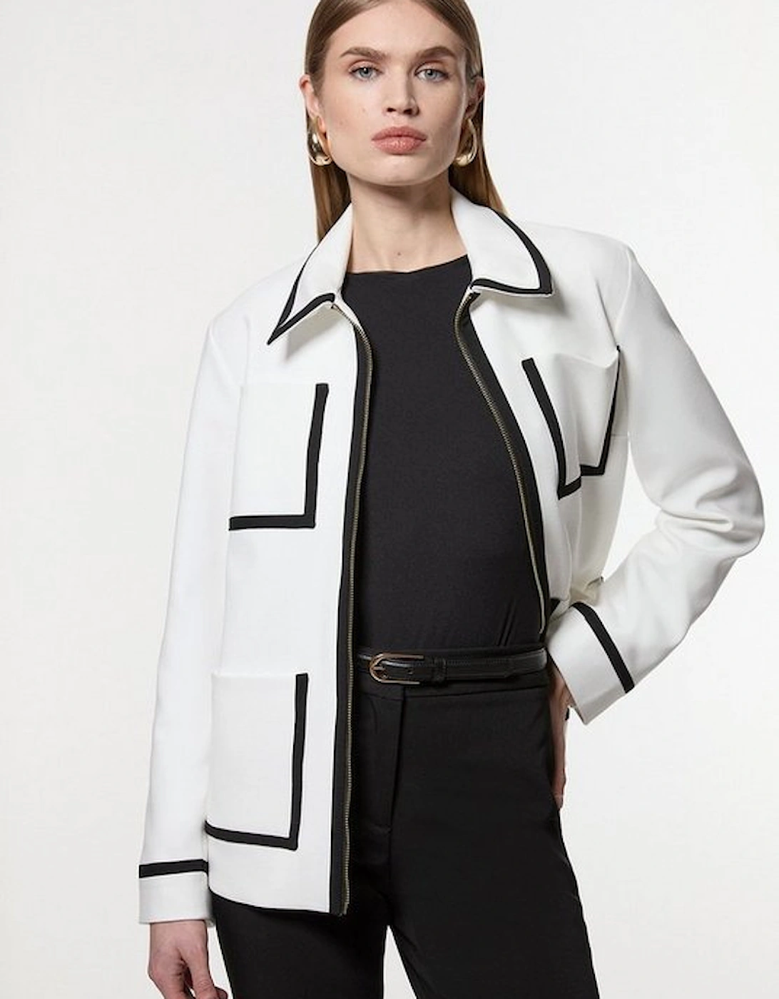 Compact Stretch Tipped Pocketed Tailored Jacket, 5 of 4