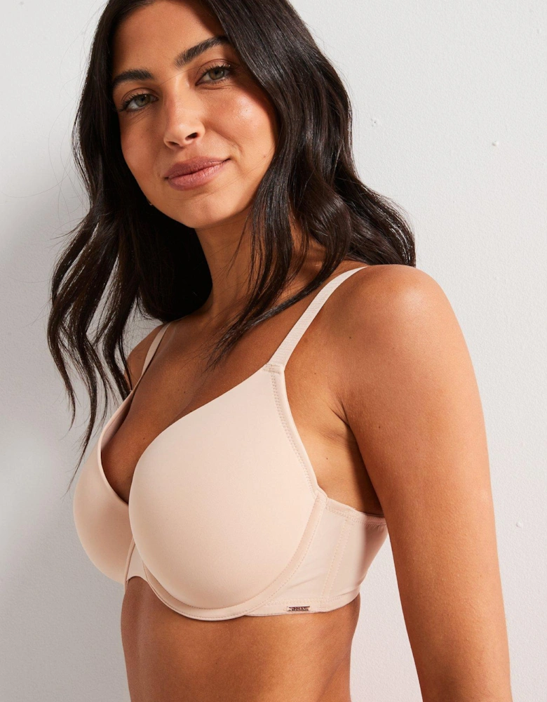 Michelle Light Padded Uw Demi Bra - Beige