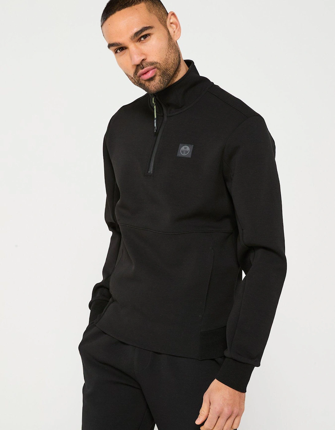 Tech Quarter Zip Sweat - Black, 7 of 6