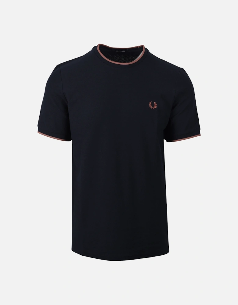 Crepe Pique T-shirt Navy