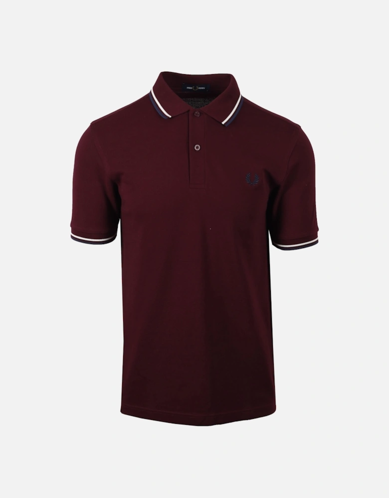 Twin Tipped Polo Oxblood/Ecru/Tennis Blue