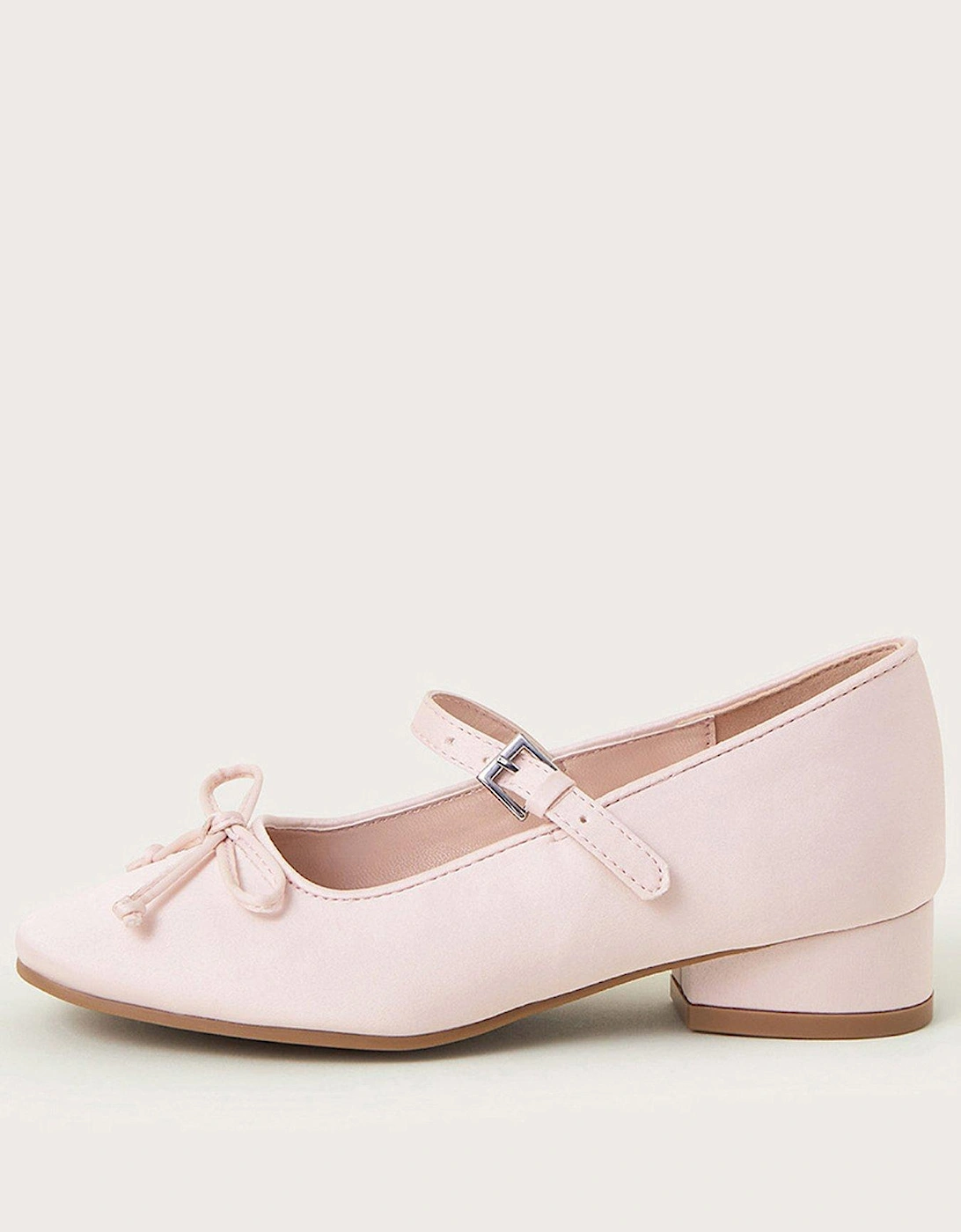 Girls Square Toe Midi Heel Shoes - Pink, 2 of 1