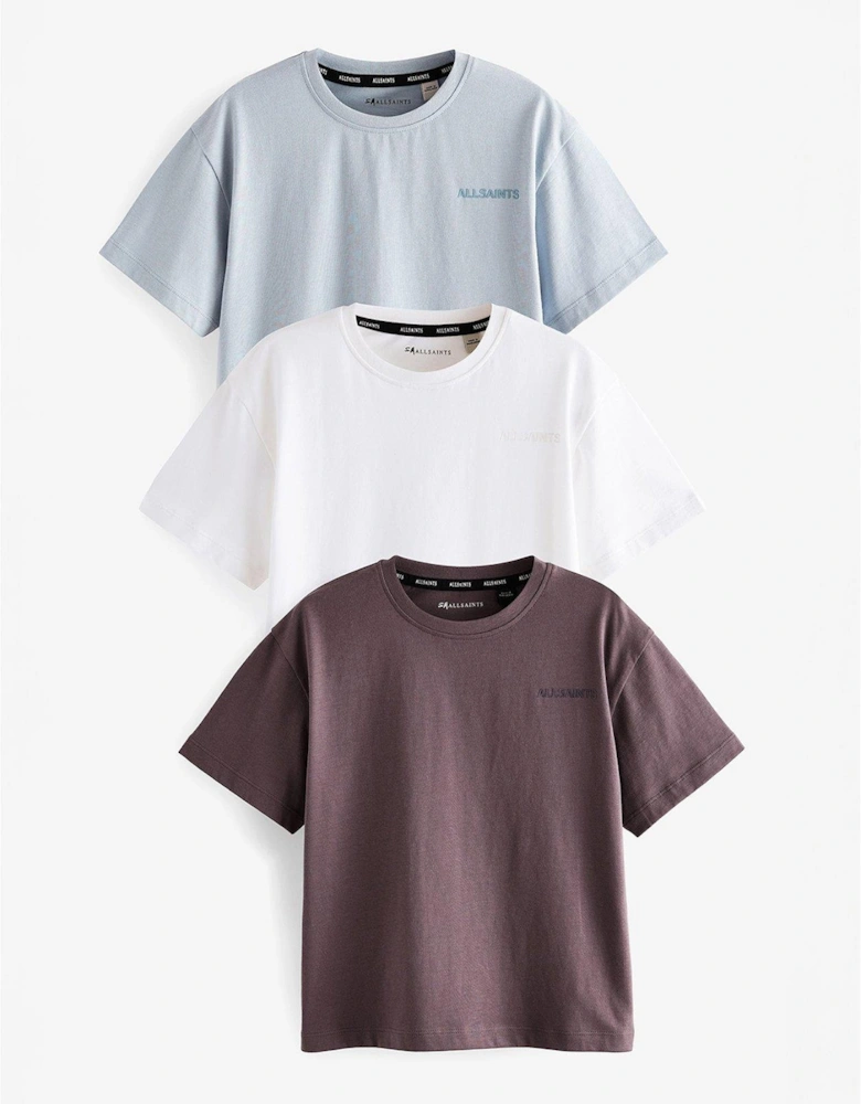 Boys 3 Pack T-Shirts - Purple