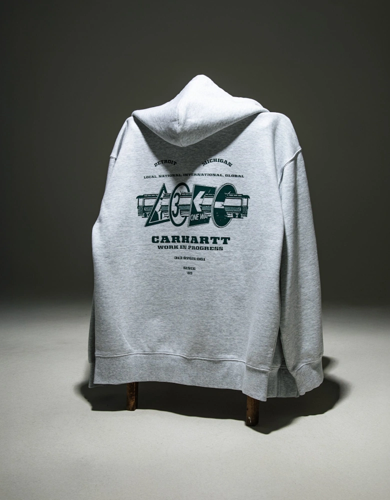 Oversized Zip Through Runaway Hoodie