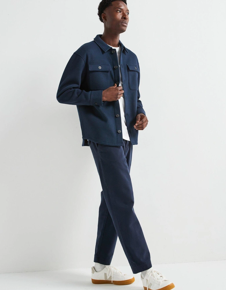 Relaxed Fit Max Fleece Overshirt - Navy