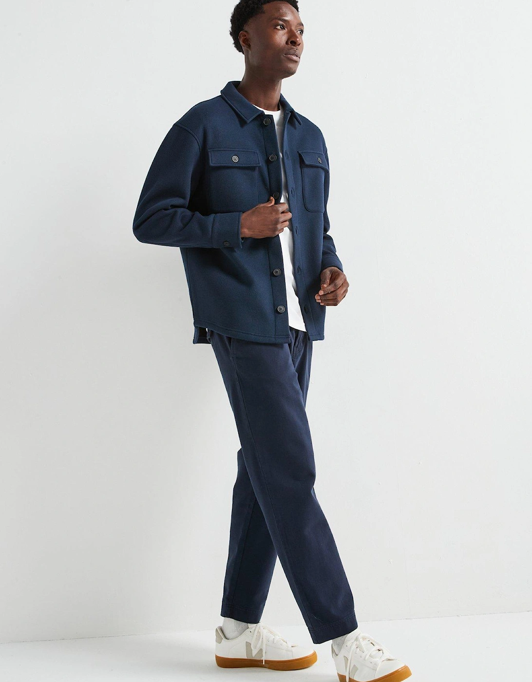 Relaxed Fit Max Fleece Overshirt - Navy