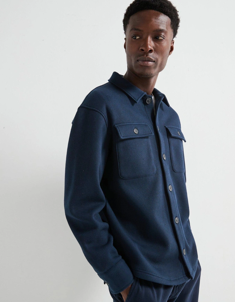 Relaxed Fit Max Fleece Overshirt - Navy