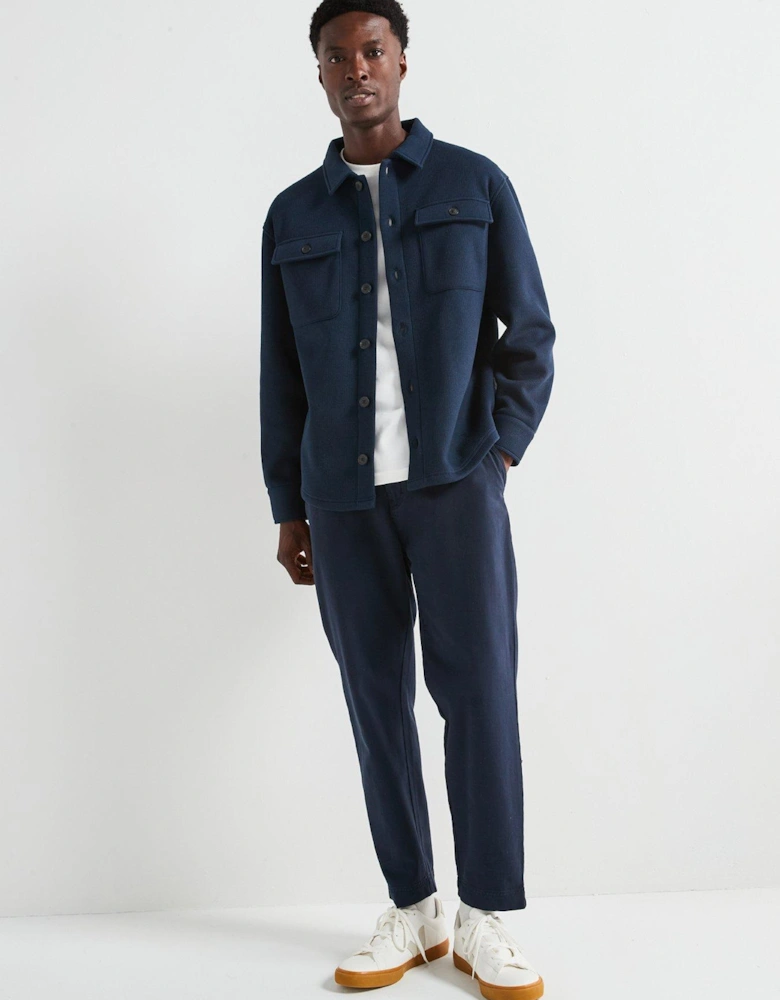 Relaxed Fit Max Fleece Overshirt - Navy