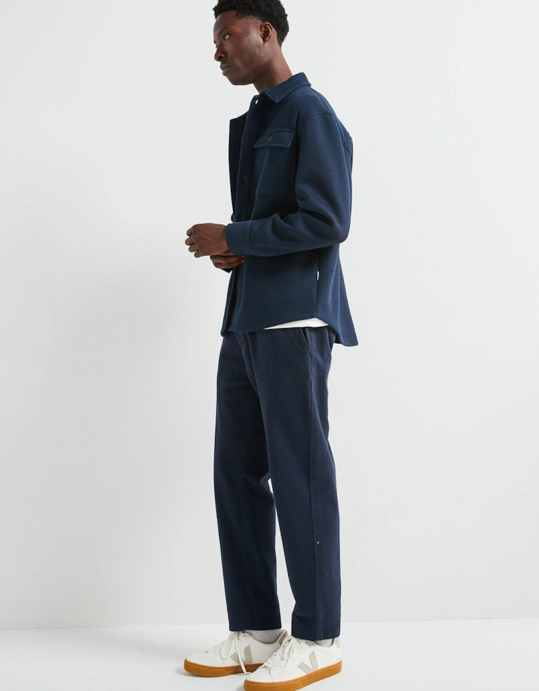 Relaxed Fit Max Fleece Overshirt - Navy