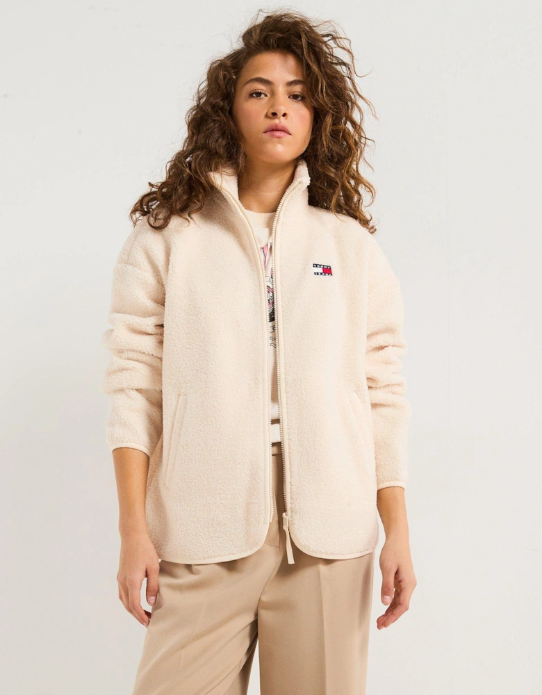 Teddy Zip Through Fleece - Beige