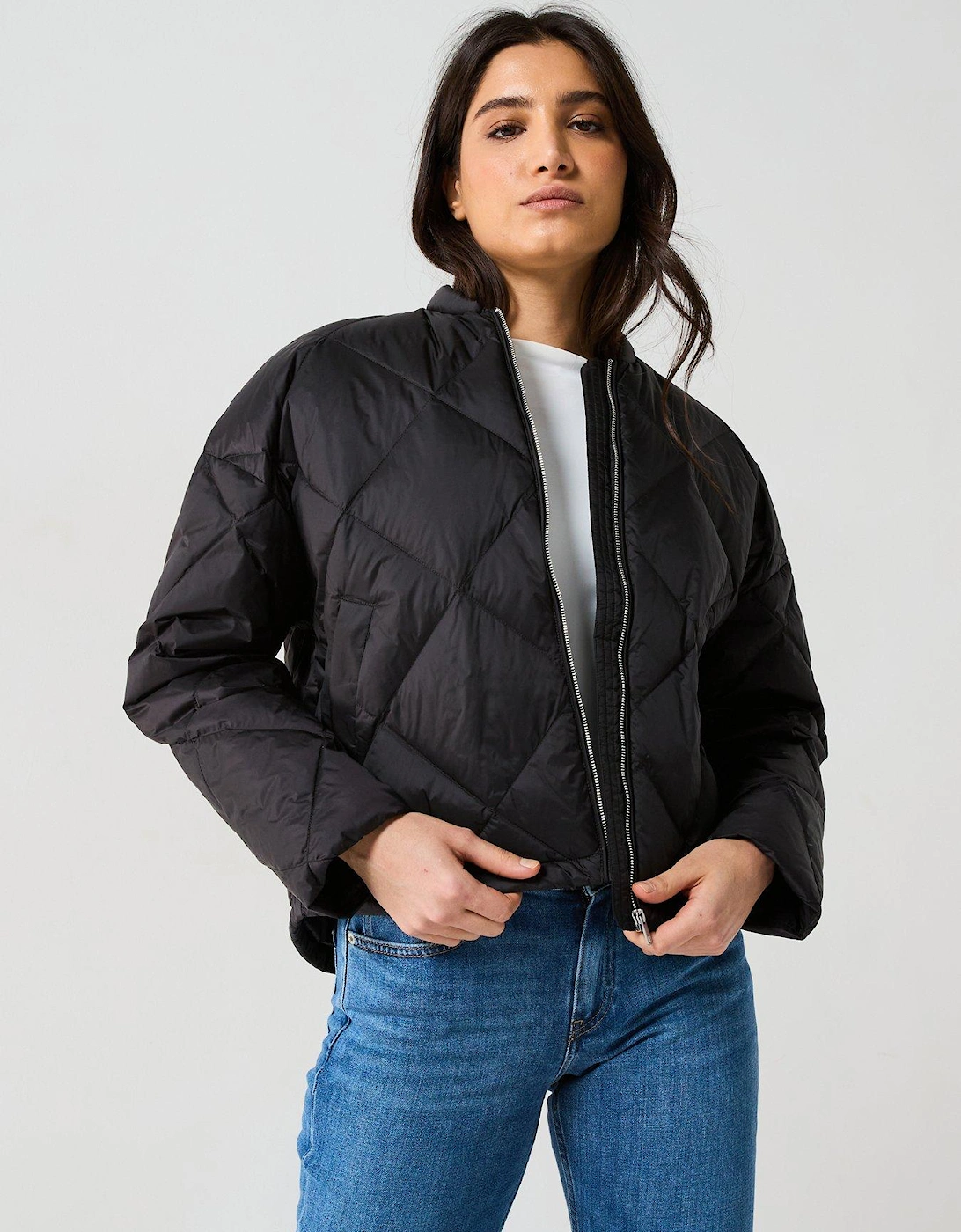 Quilted Bomber Jacket - Black, 7 of 6