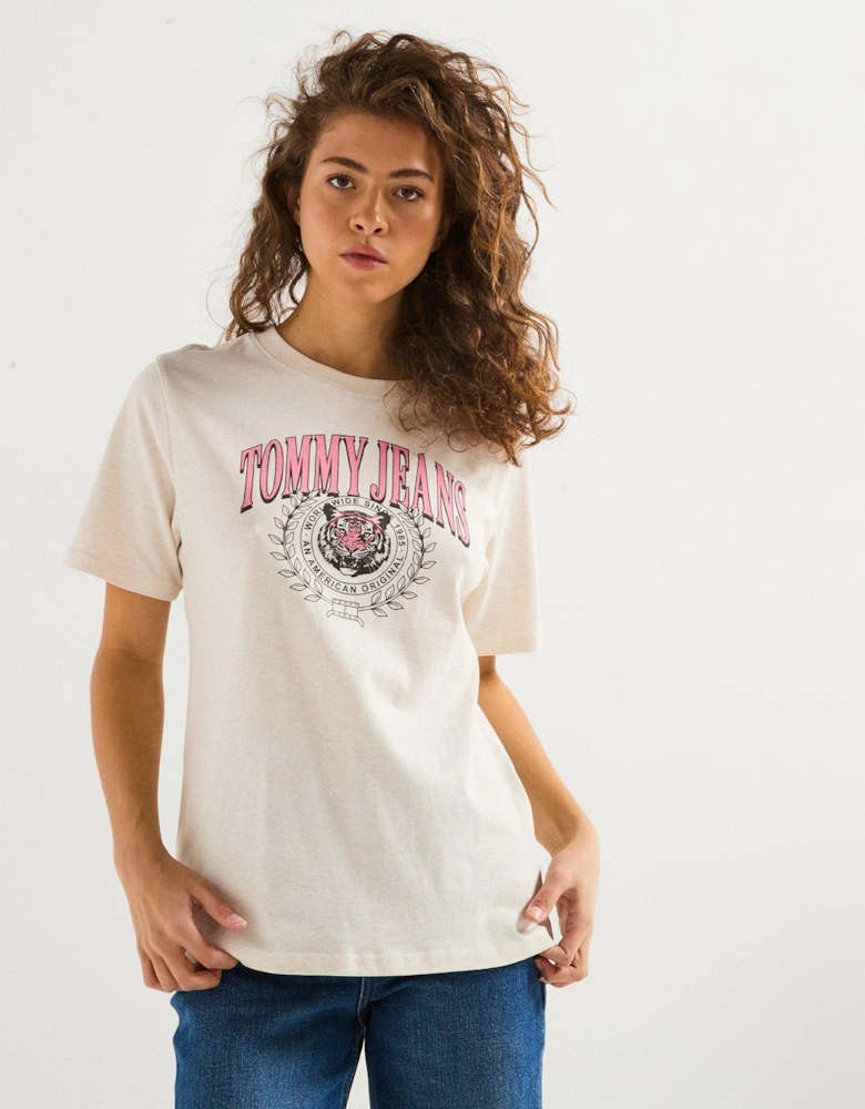 Tiger Varisty T-Shirt - Cream