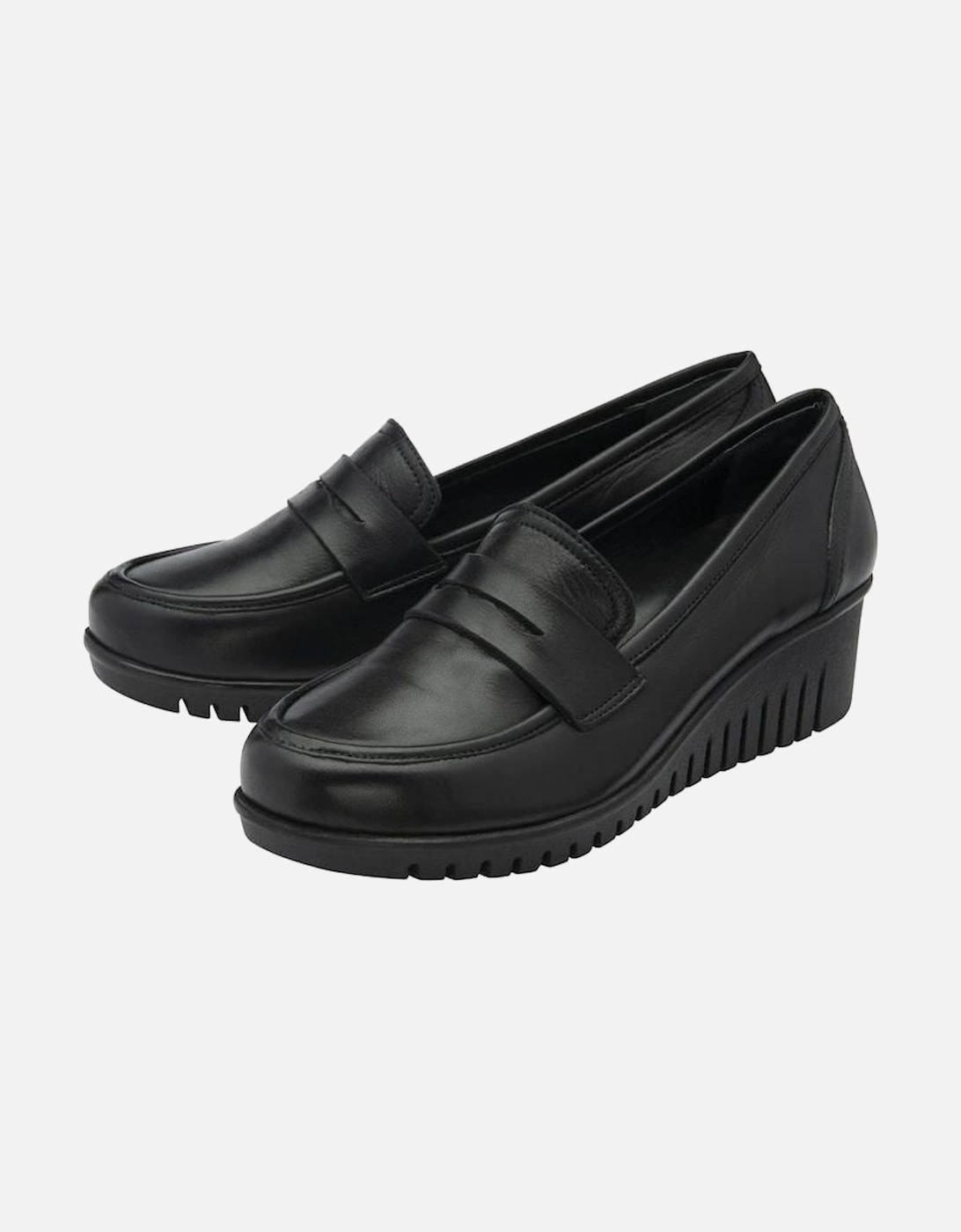 Detroit Ladies shoes in Black Leather