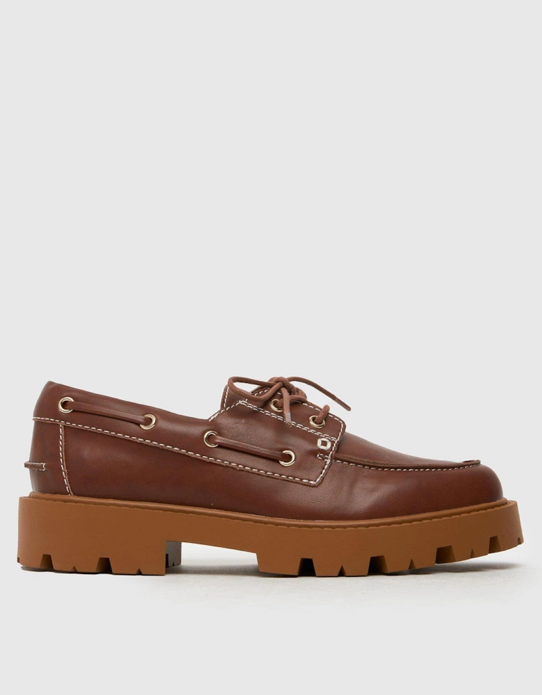 Leora Boat Flat Shoe - Tan