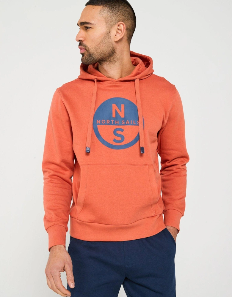 Chest Logo Overhead Hoodie - Orange