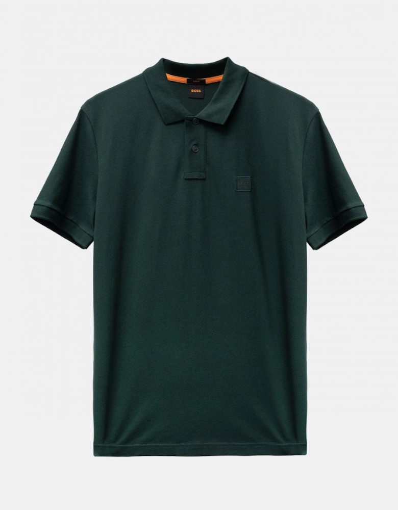 BOSS Orange Passenger Mens Stretch-Cotton Slim-Fit Polo Shirt with Logo Patch