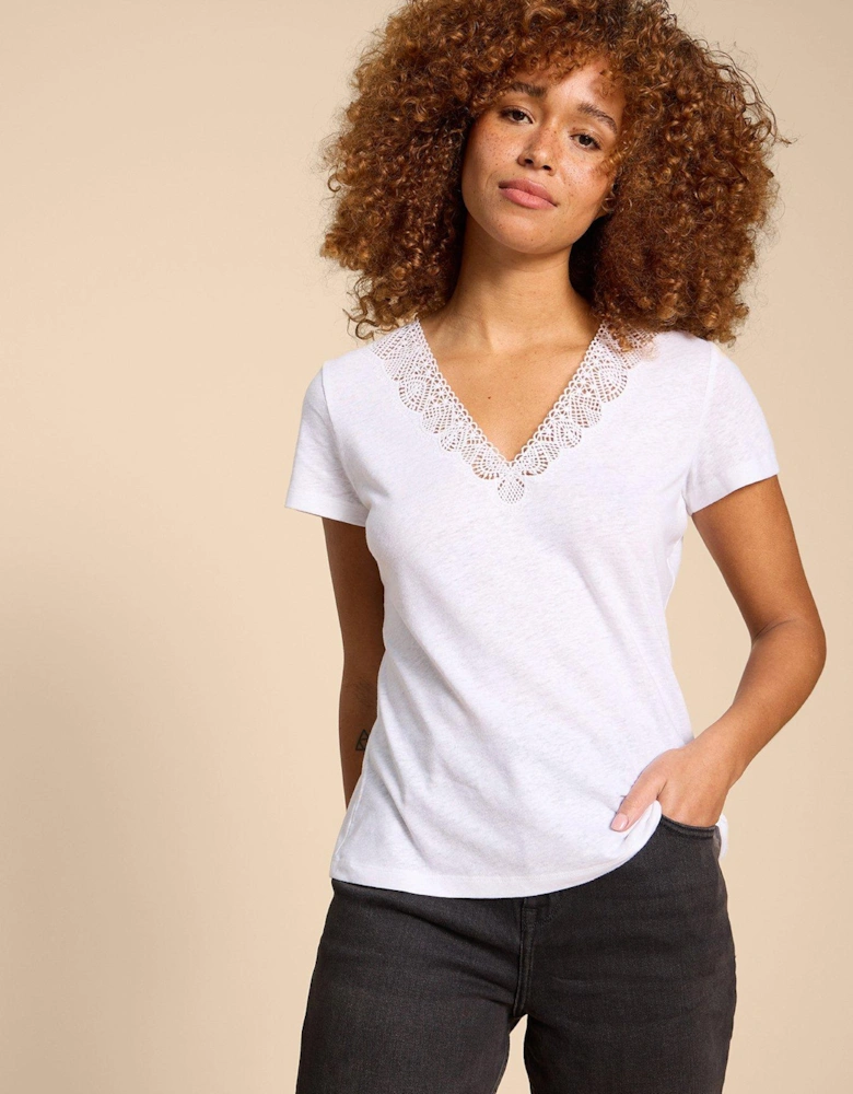 Ellie Lace T-Shirt - White