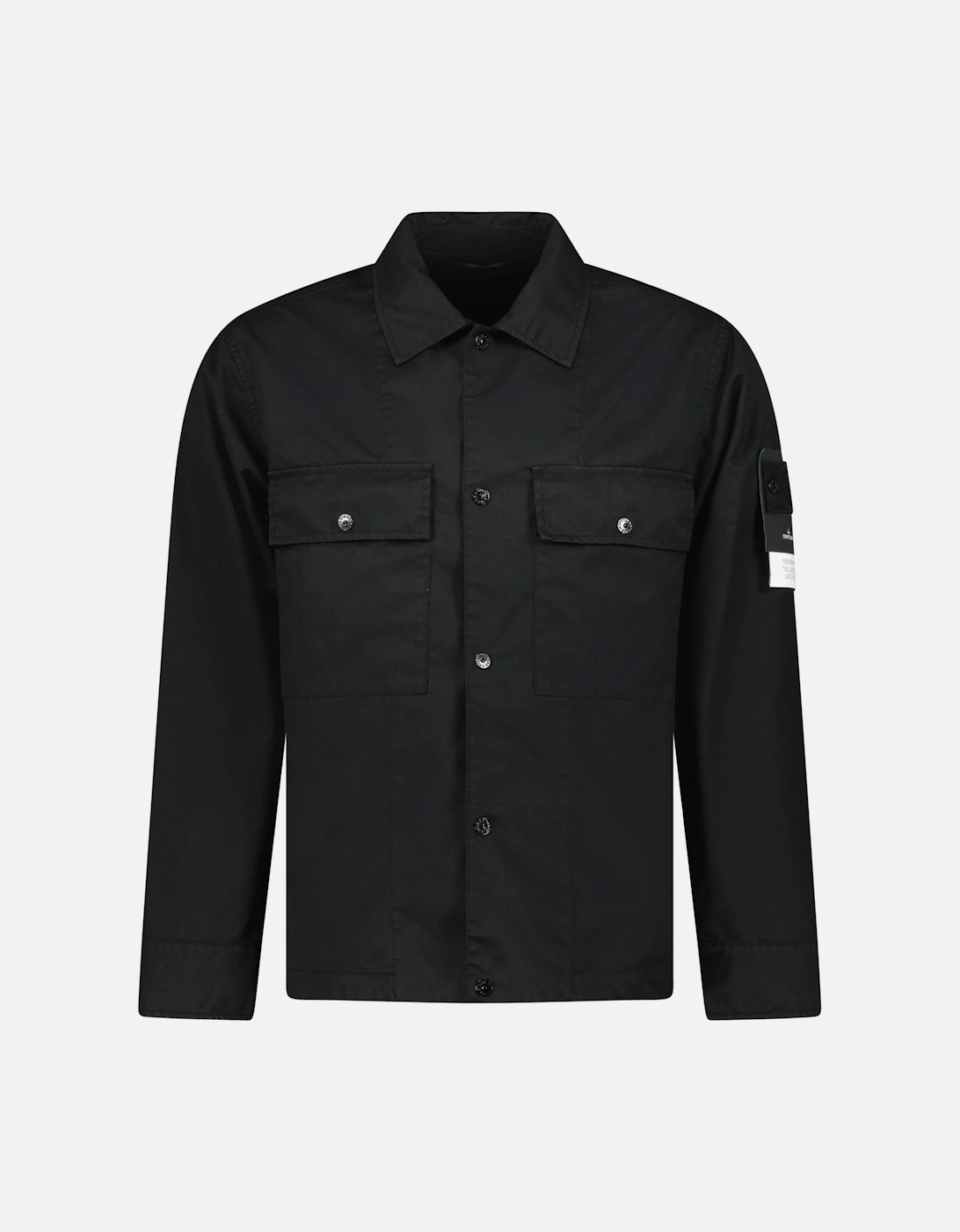 Ghost Compass Twill Wool-TC Overshirt Black, 5 of 4