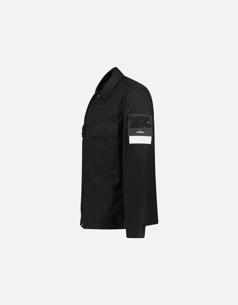 Ghost Compass Twill Wool-TC Overshirt Black