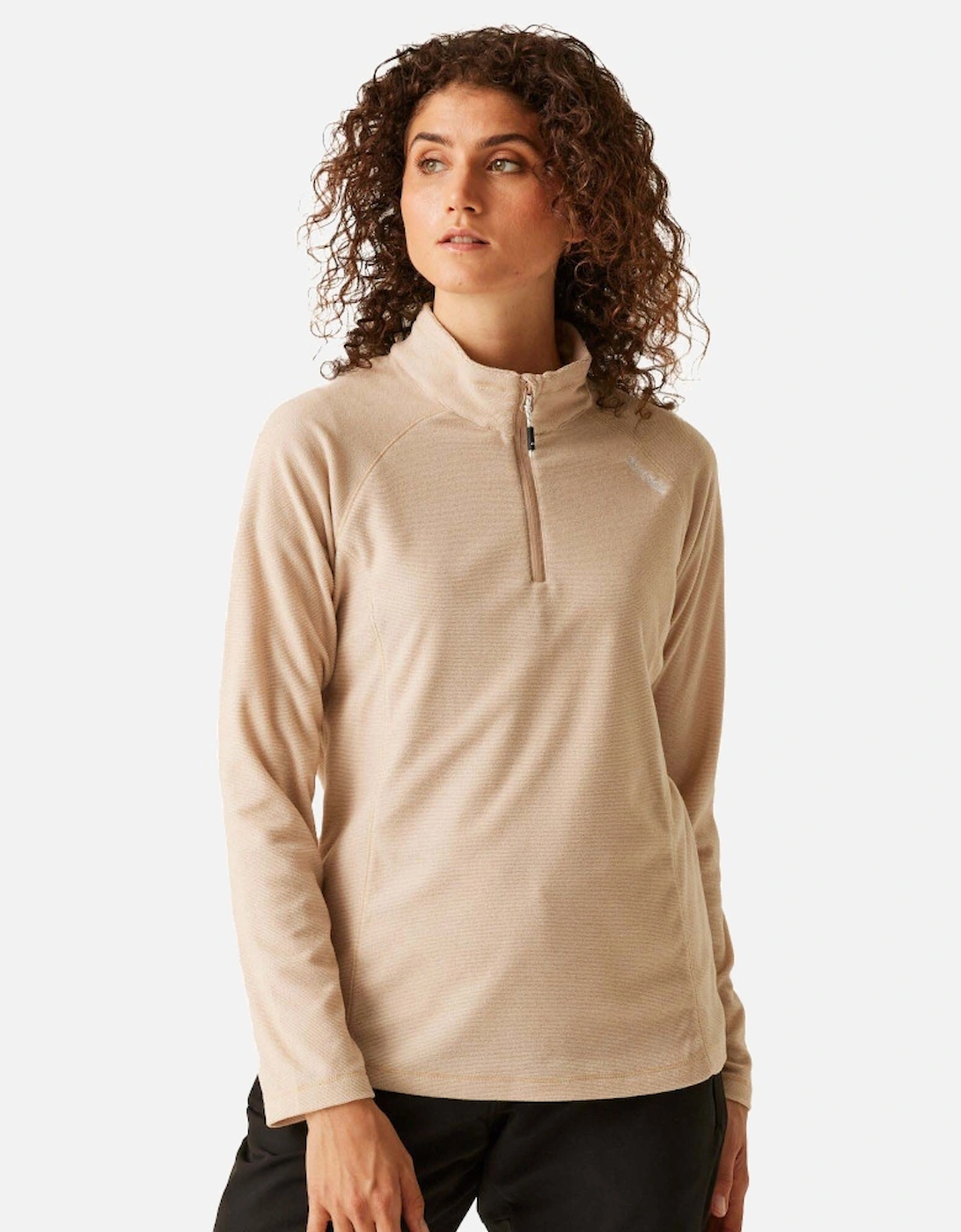 Womens Montes Half Zip Lightweight Microfleece Top, 5 of 4