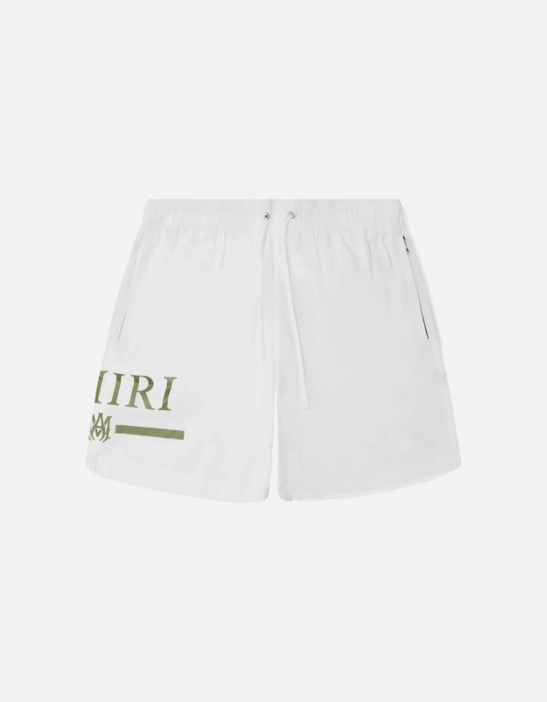 MA BAR LOGO SWIMSHORTS WHITE KHAKI