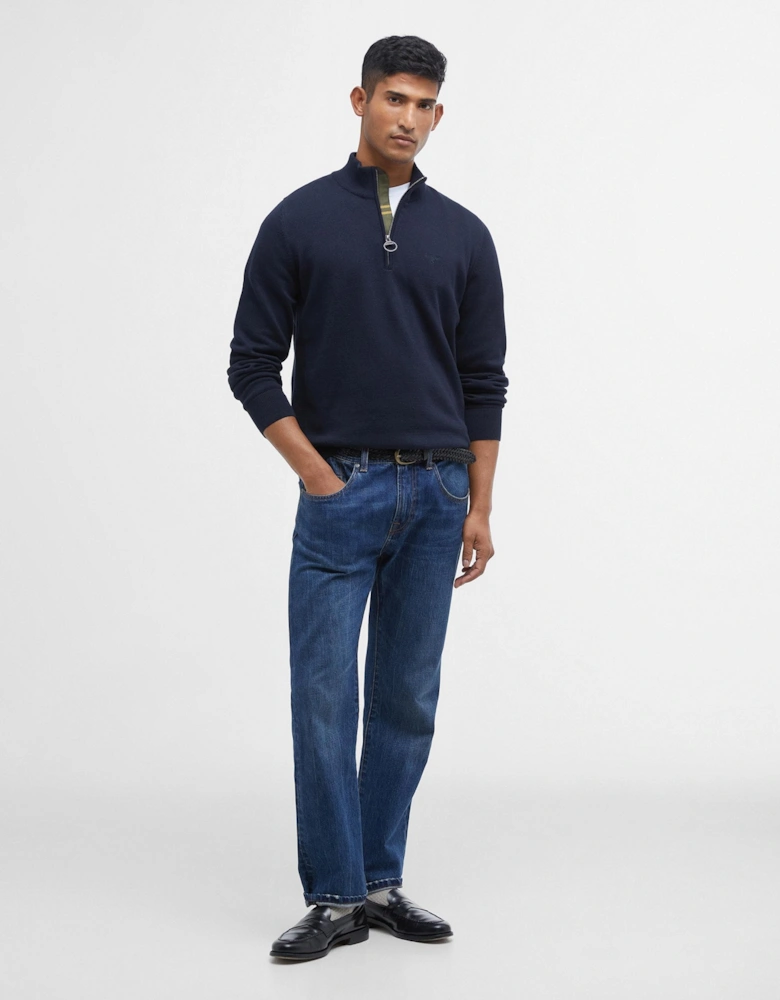 Cotton Mens Half Zip Jumper