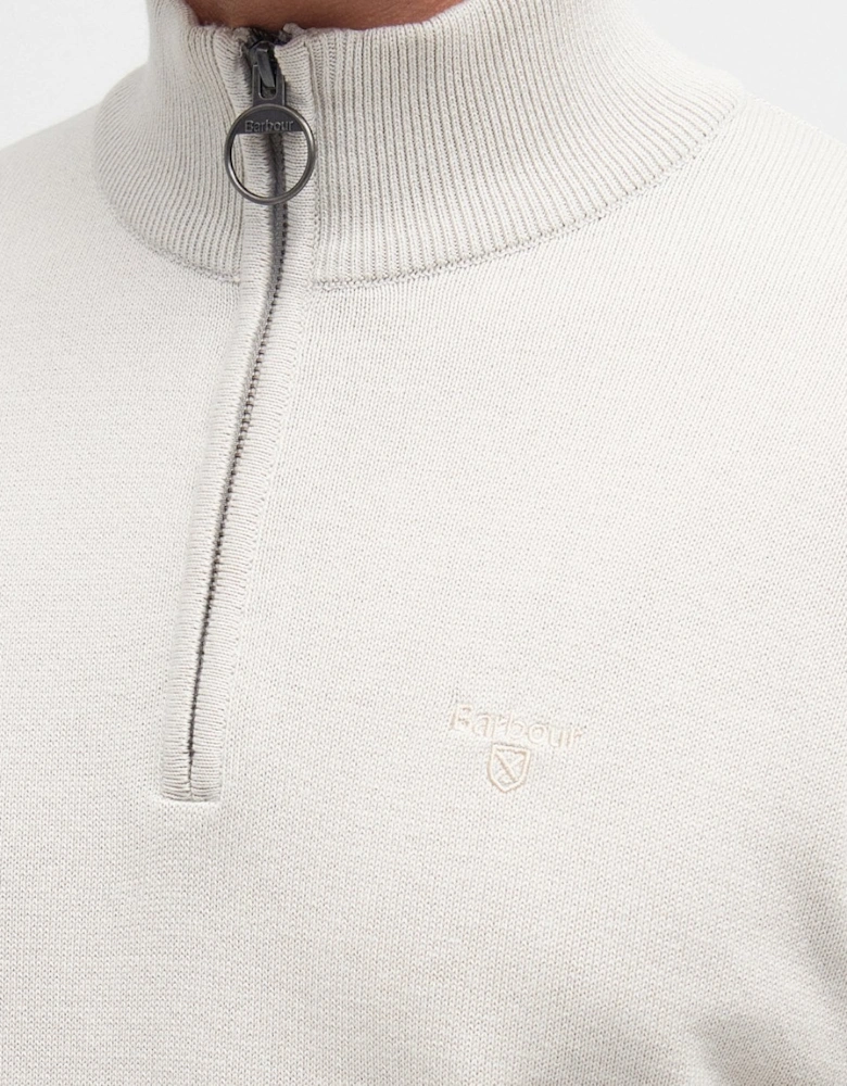 Cotton Mens Half Zip Jumper