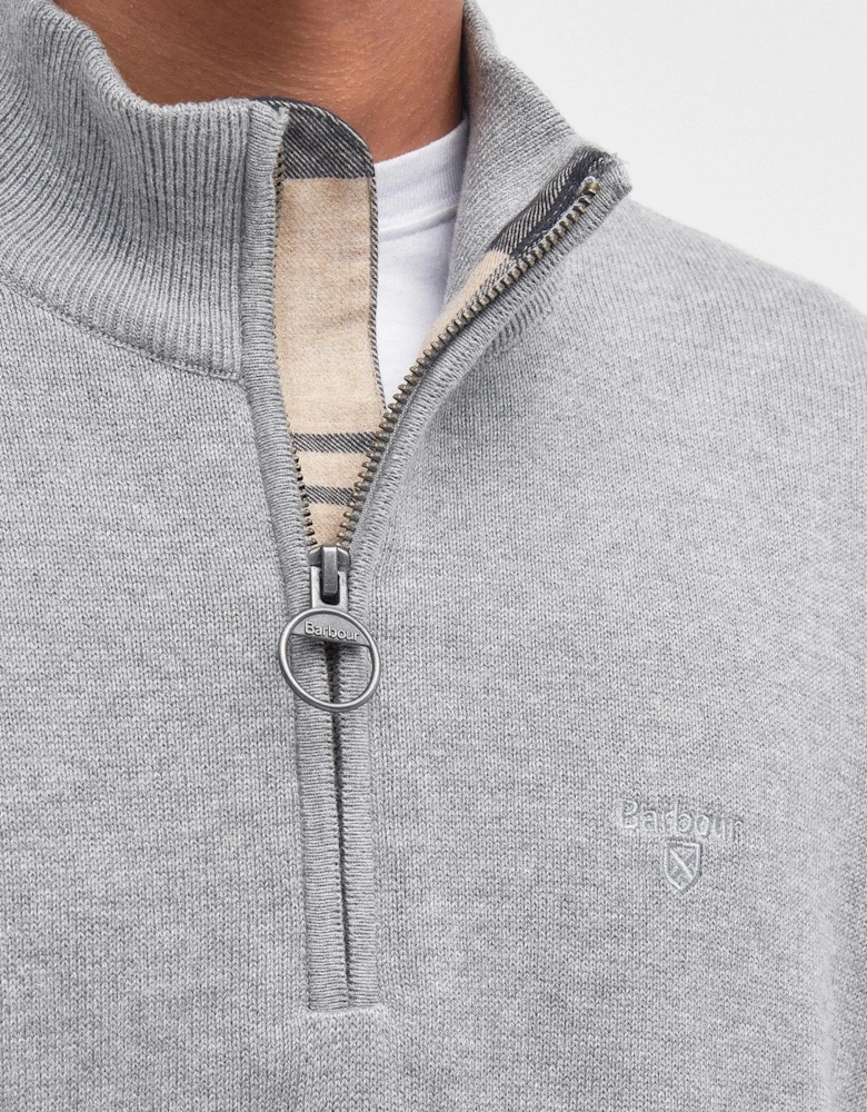 Cotton Mens Half Zip Jumper