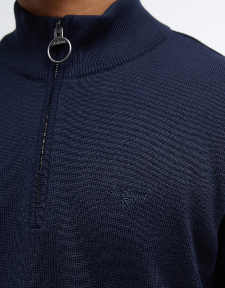 Cotton Mens Half Zip Jumper