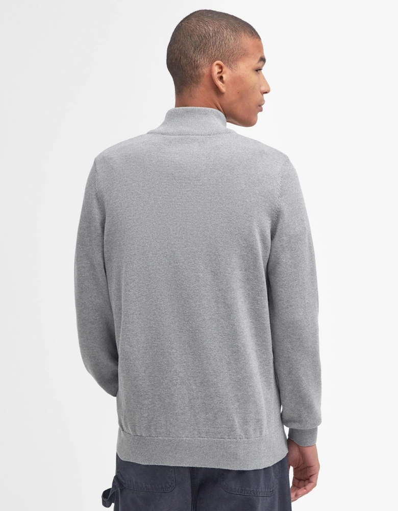 Cotton Mens Half Zip Jumper