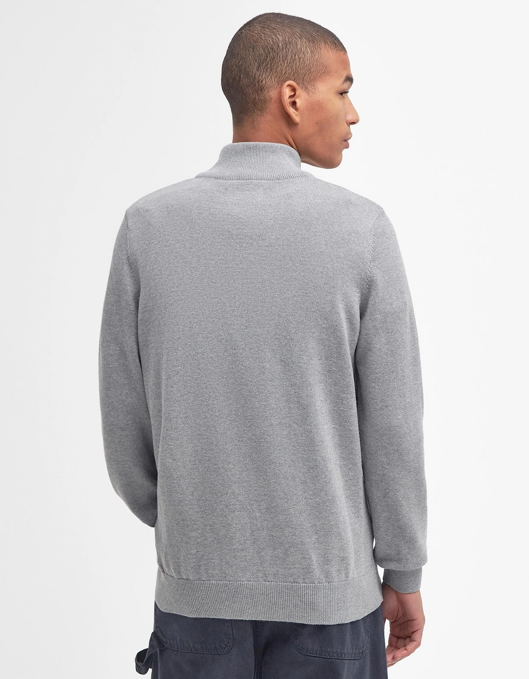 Cotton Mens Half Zip Jumper