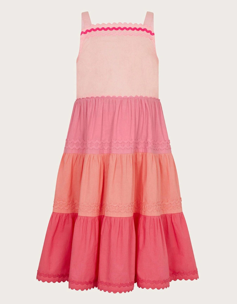 Girls Colourblock Dress - Pink