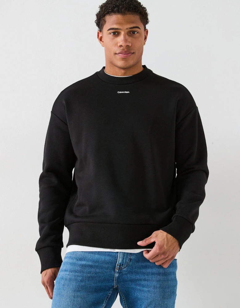 Nano Logo Modal Crew Sweatshirt - Black