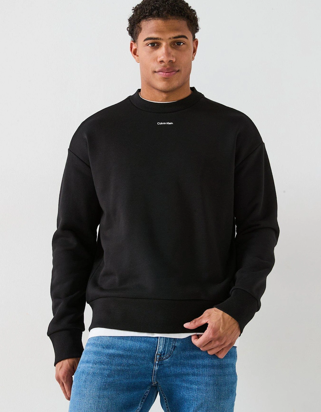 Nano Logo Modal Crew Sweatshirt - Black, 6 of 5